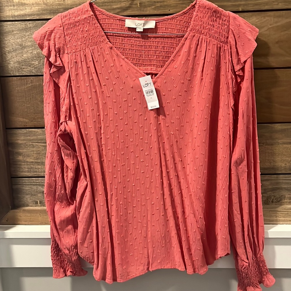 New! Pink blouse, The Loft, size M